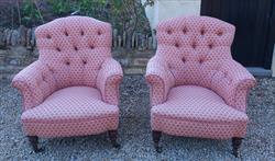 Howard and Sons button back antique armchairs.jpg